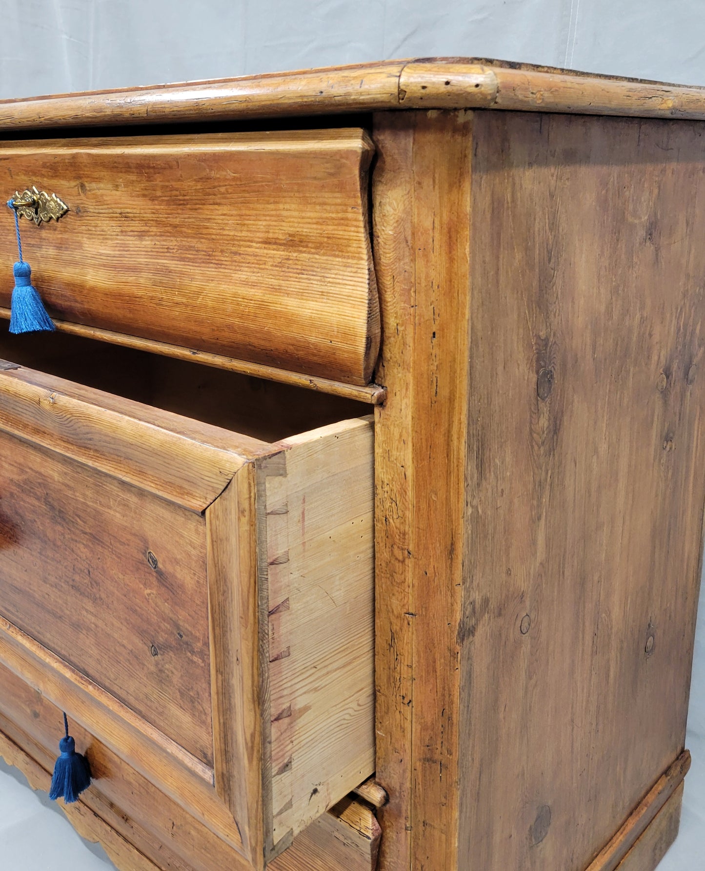 Antique Mid 1800s Swedish or Danish Pine Chest of Drawers Dresser