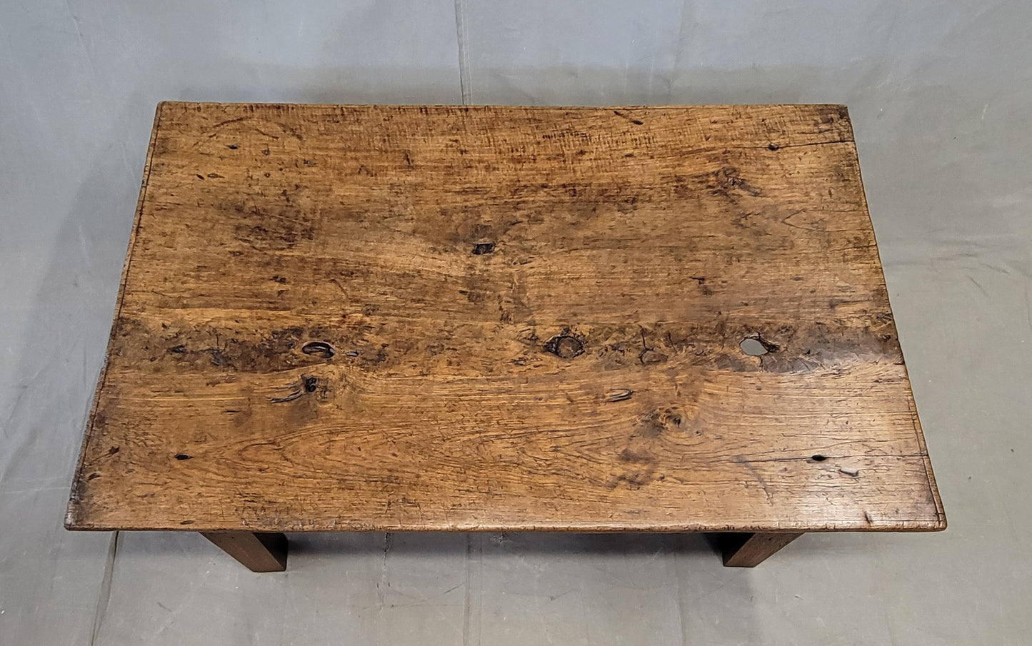 Vintage Rustic Single Slab Burl Teak Coffee Table by the Jason Scott Collection