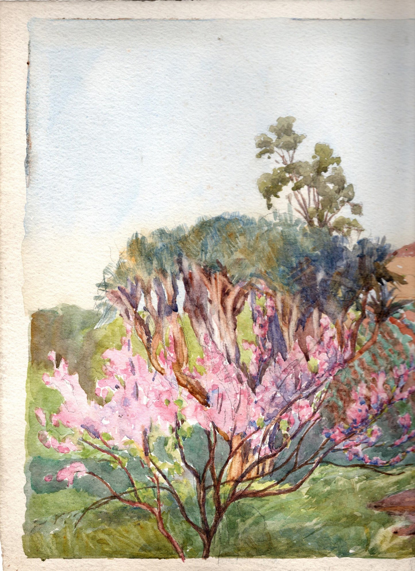 Signed Jessie E. Muntz (Great Britian, Active 1903-1924) Landscape Scene, Watercolor (Framed)