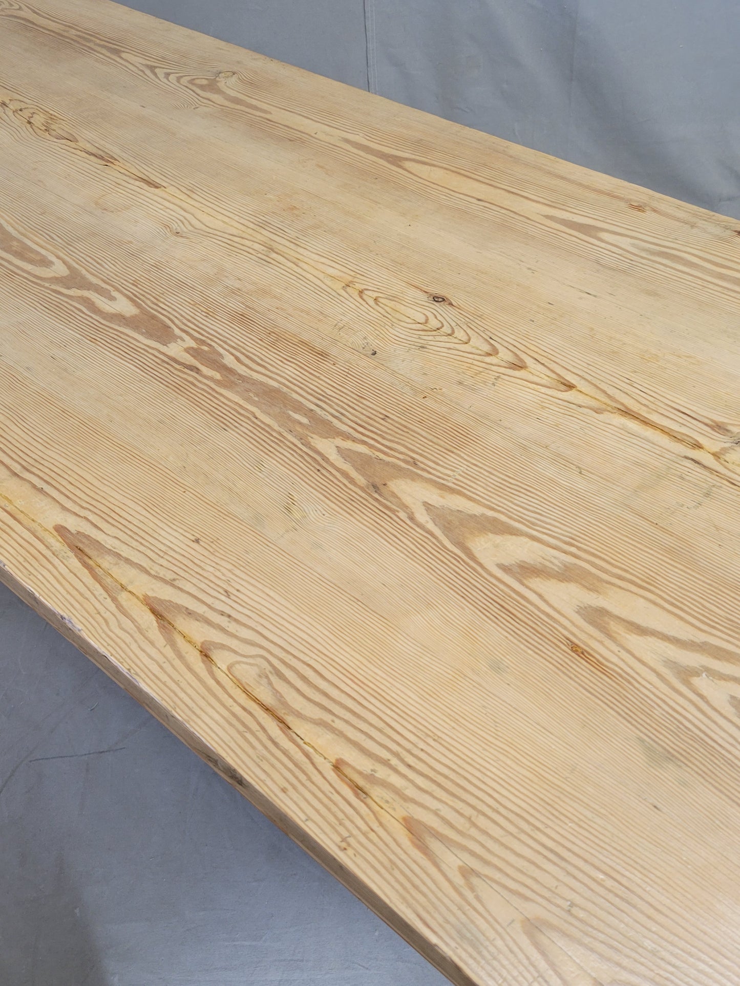 Vintage European Scrubbed Pine Rustic Farmhouse Table
