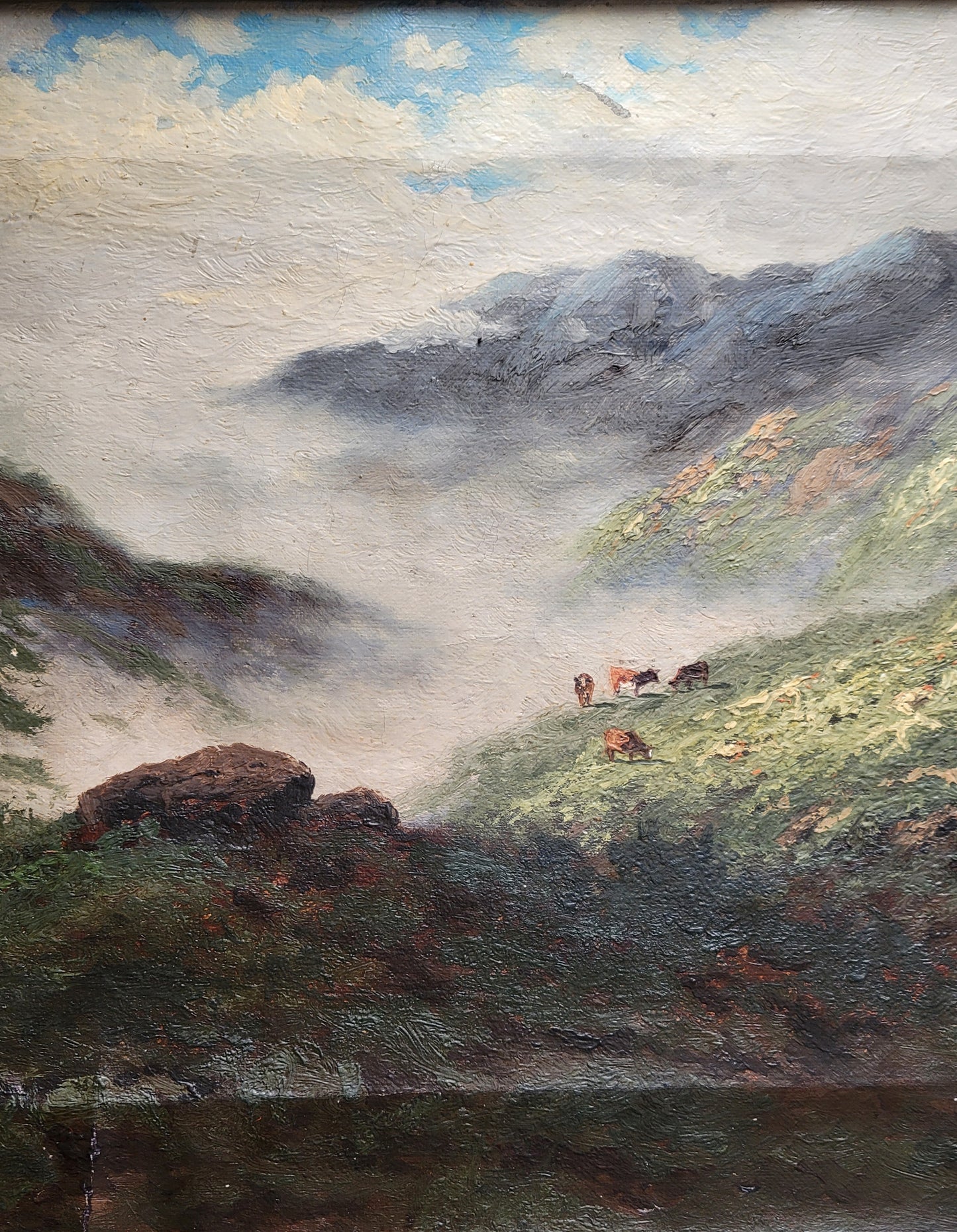 California Mountain Landscape With Cows by Carl Henrik Jonnevold (1856-1955)