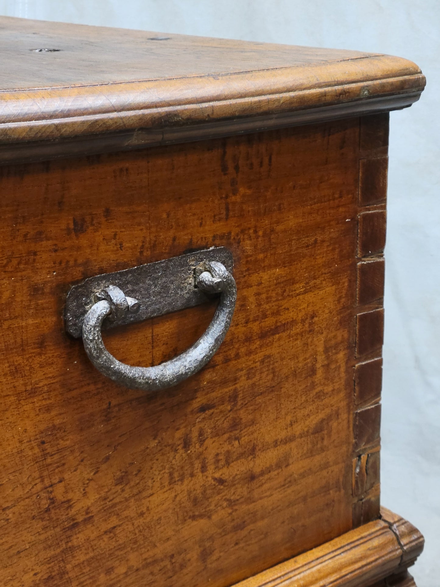 Antique Javanese Teak Grobog Blanket Chest on Wheels
