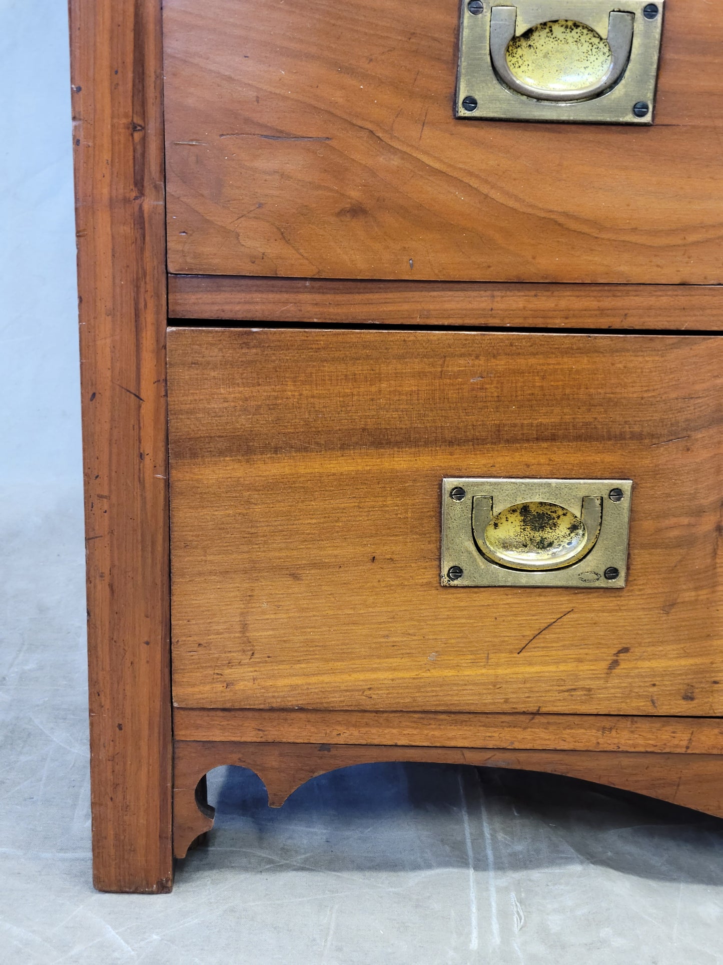 Antique Scottish or English Campaign Butler's Desk Chest of Drawers (CH)