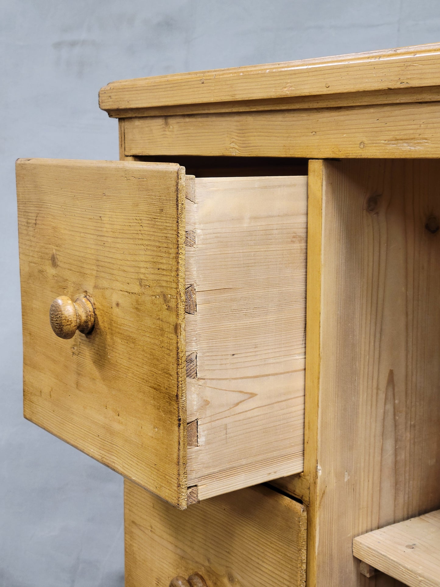 Antique European Pine Locking Pie or Larder Cabinet