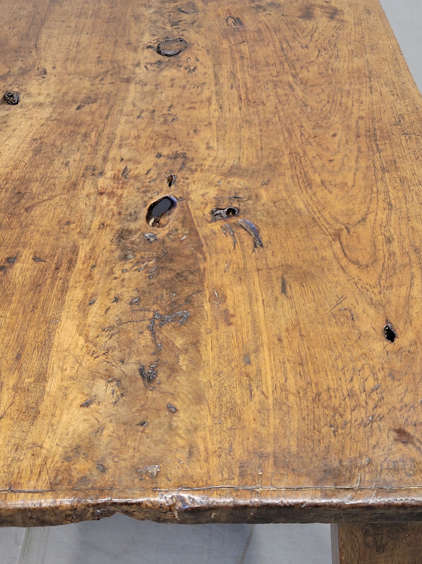 Vintage Rustic Single Slab Burl Teak Coffee Table by the Jason Scott Collection