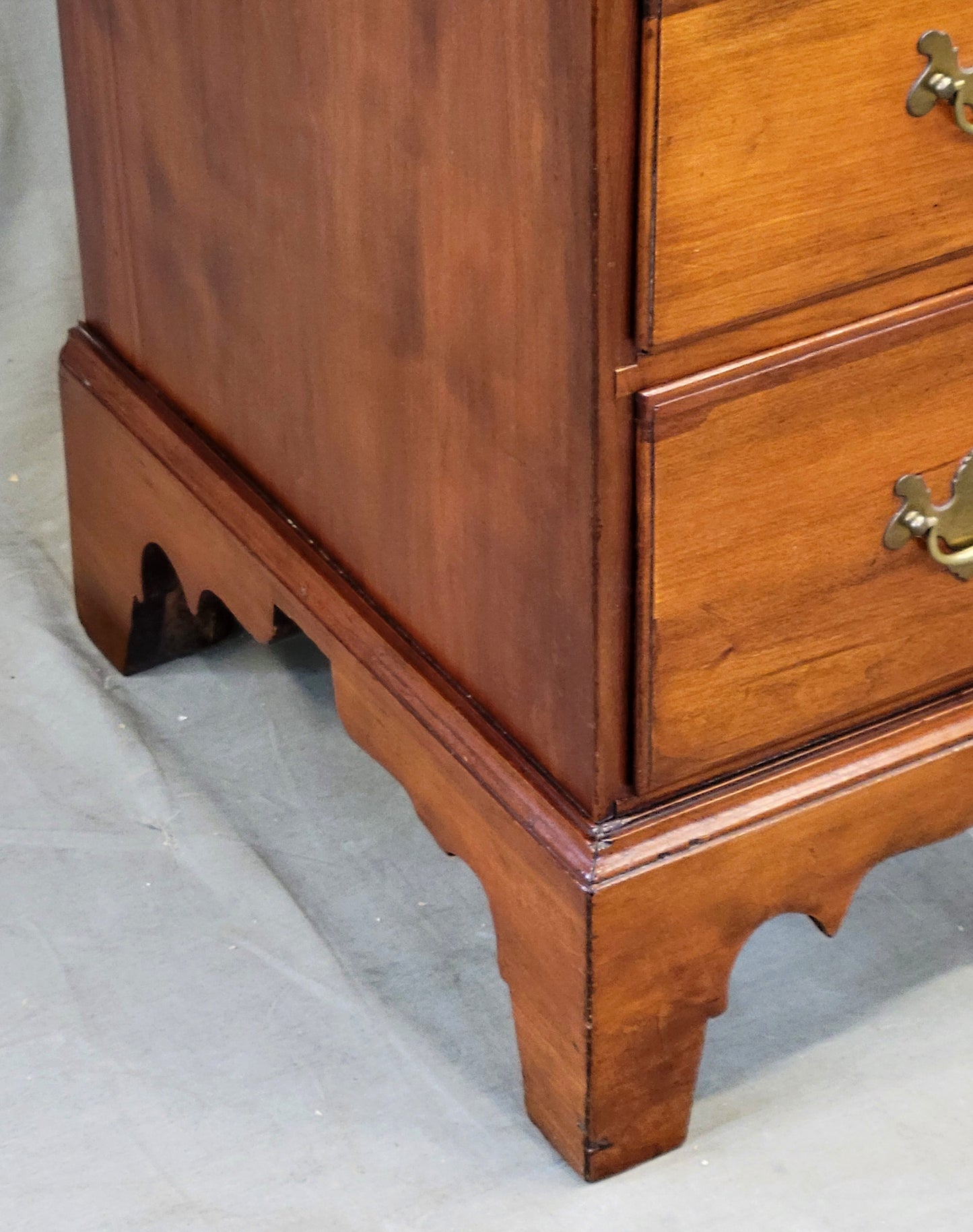 Antique 19th Century American Chippendale Cherry Chest of Drawers