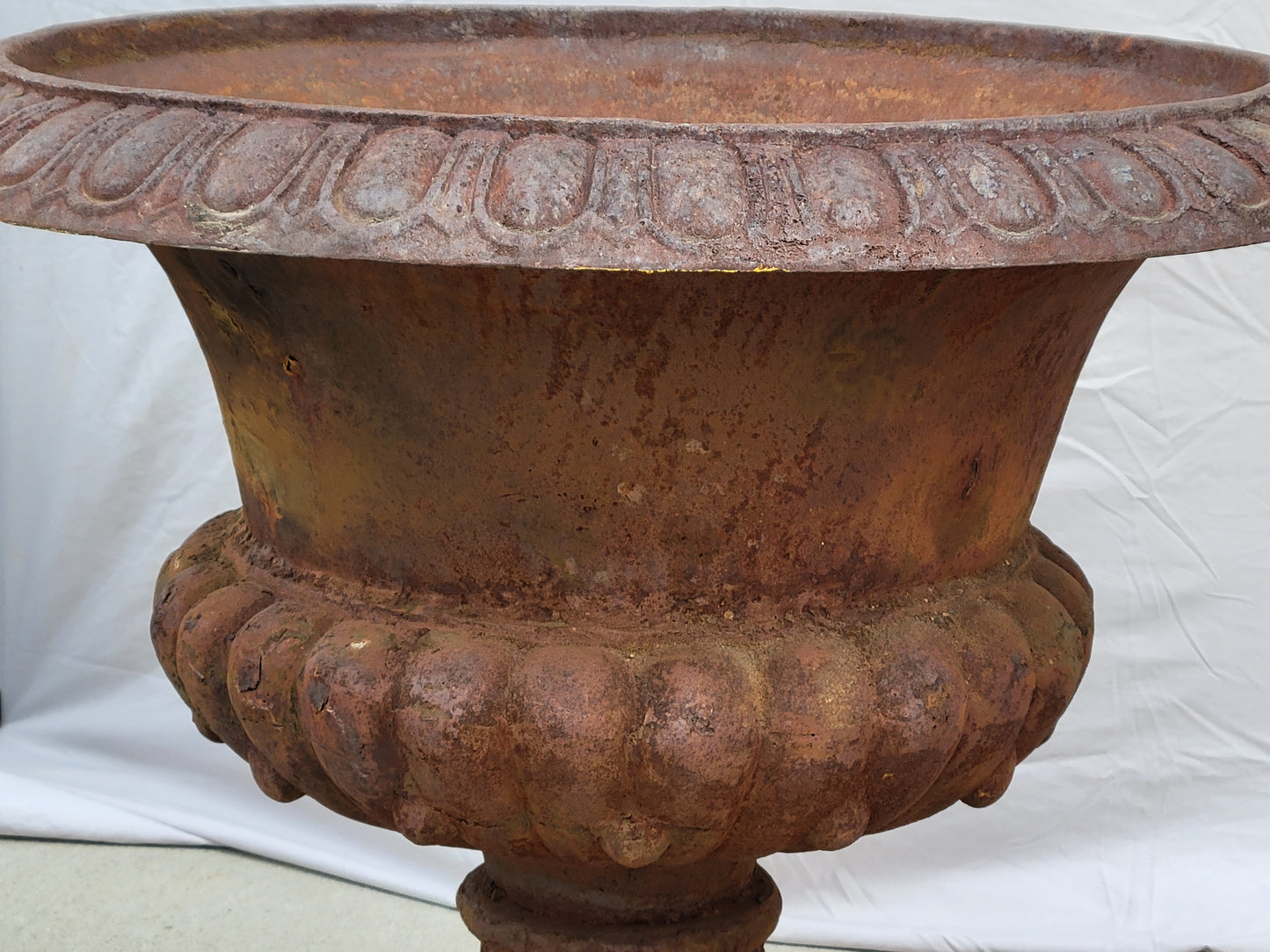 Vintage Cast Iron Monumental Classical Planters