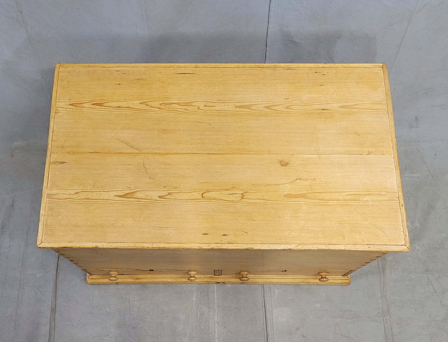Antique Eastern European Natural Pine Blanket Chest