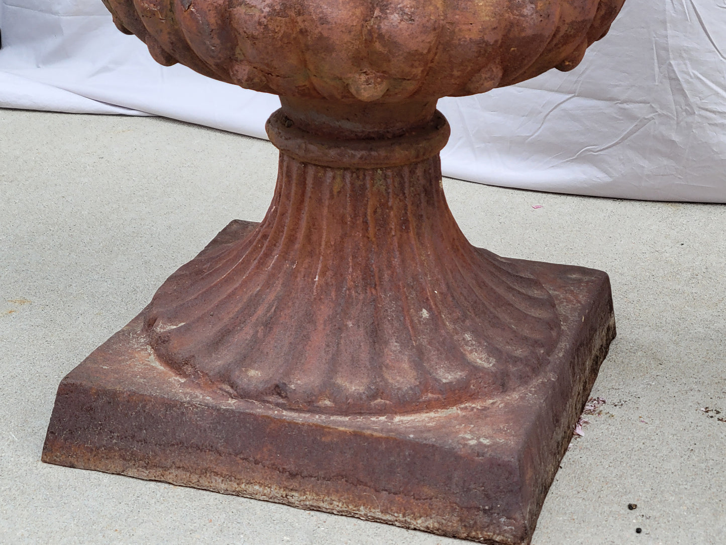 Vintage Cast Iron Monumental Classical Planters