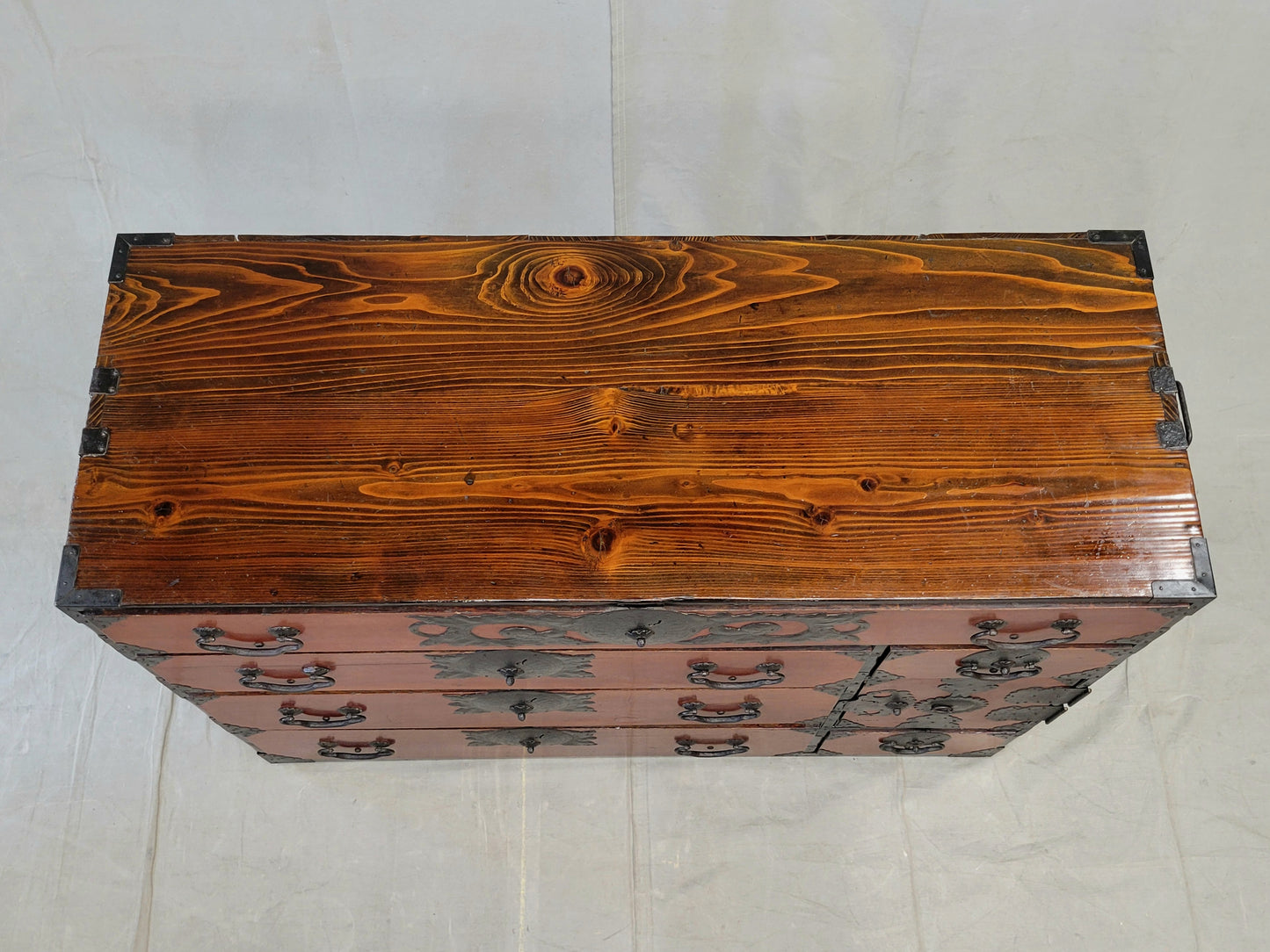 Antique Early 1900s Meiji Period Japanese Tansu Chest