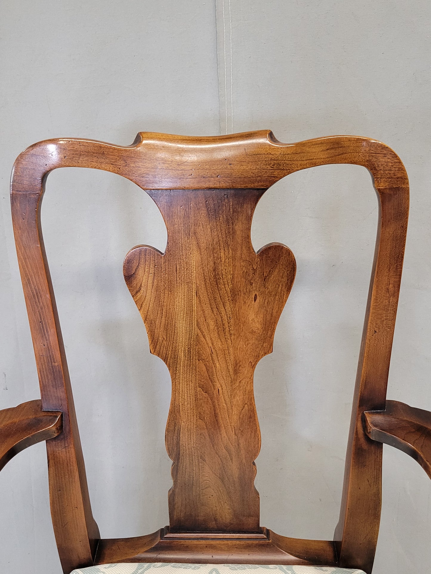 Set of 10 Vintage 1980s Statton Furniture Dining Room Chairs With Tommy Bahama Fabric Seats