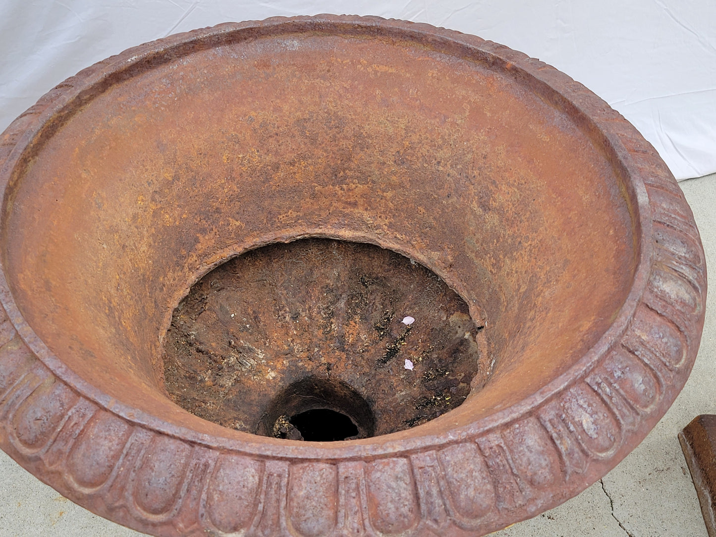 Vintage Cast Iron Monumental Classical Planters