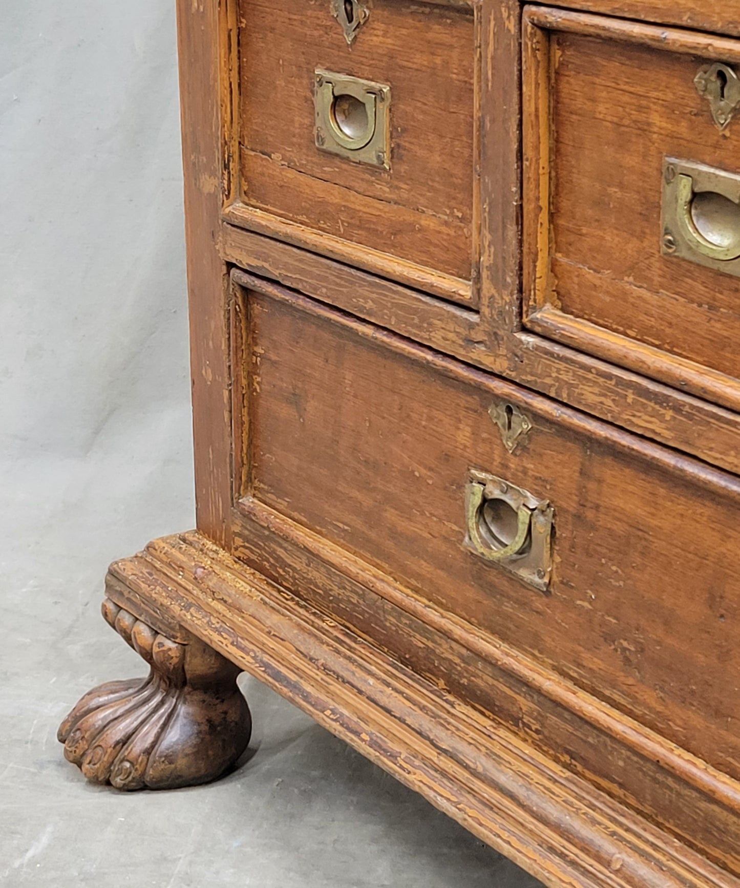 Antique Anglo Indian Teak Petite Armoire Cupboard With Mirror