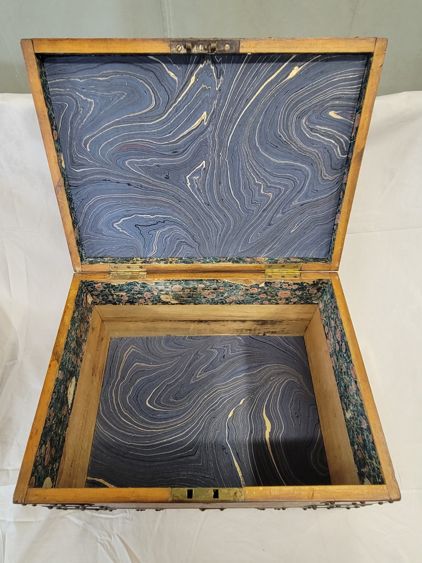 Antique 19th century English Document Storage Box, Monogrammed L.B. Elliott