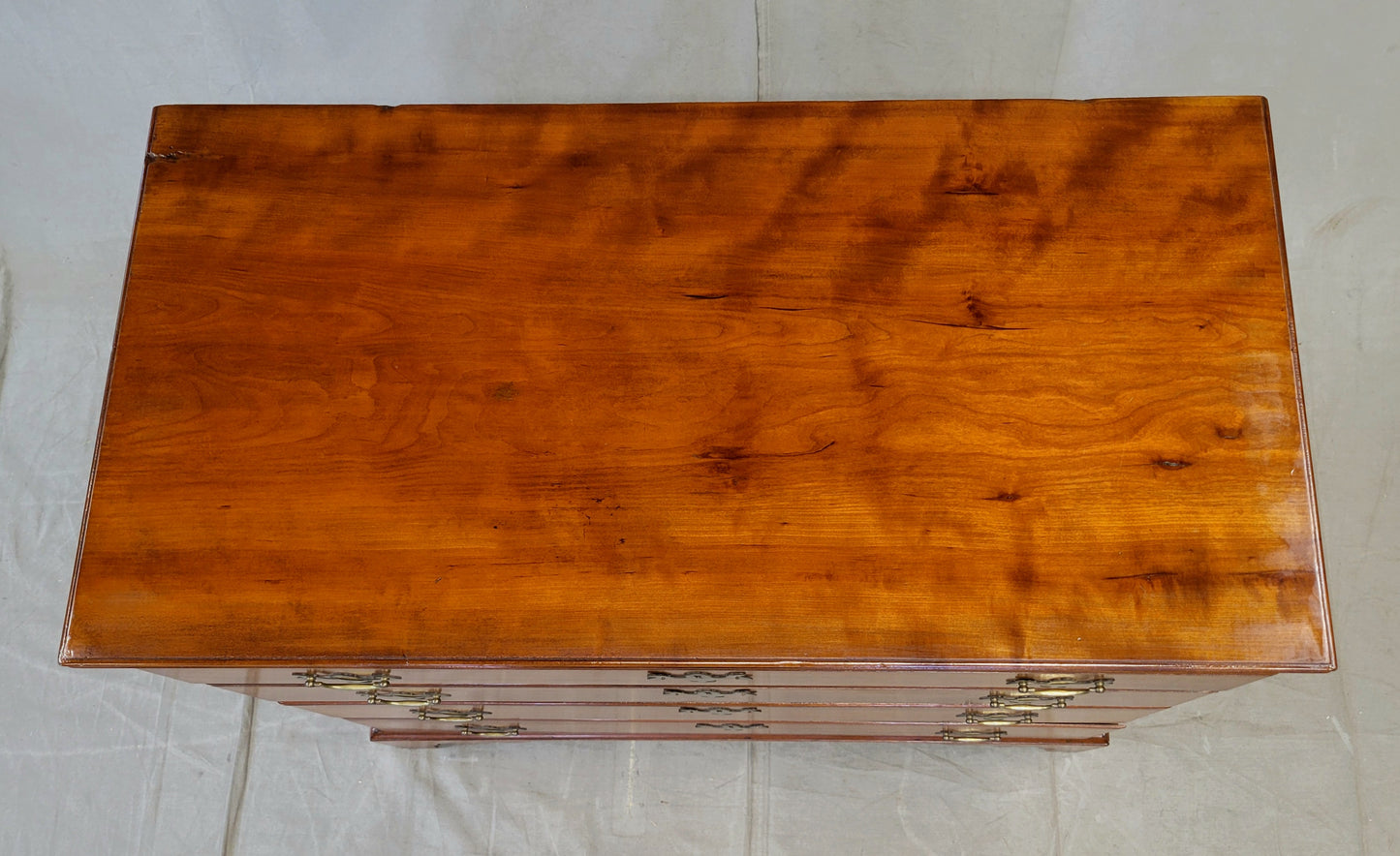 Antique 19th Century American Chippendale Cherry Chest of Drawers
