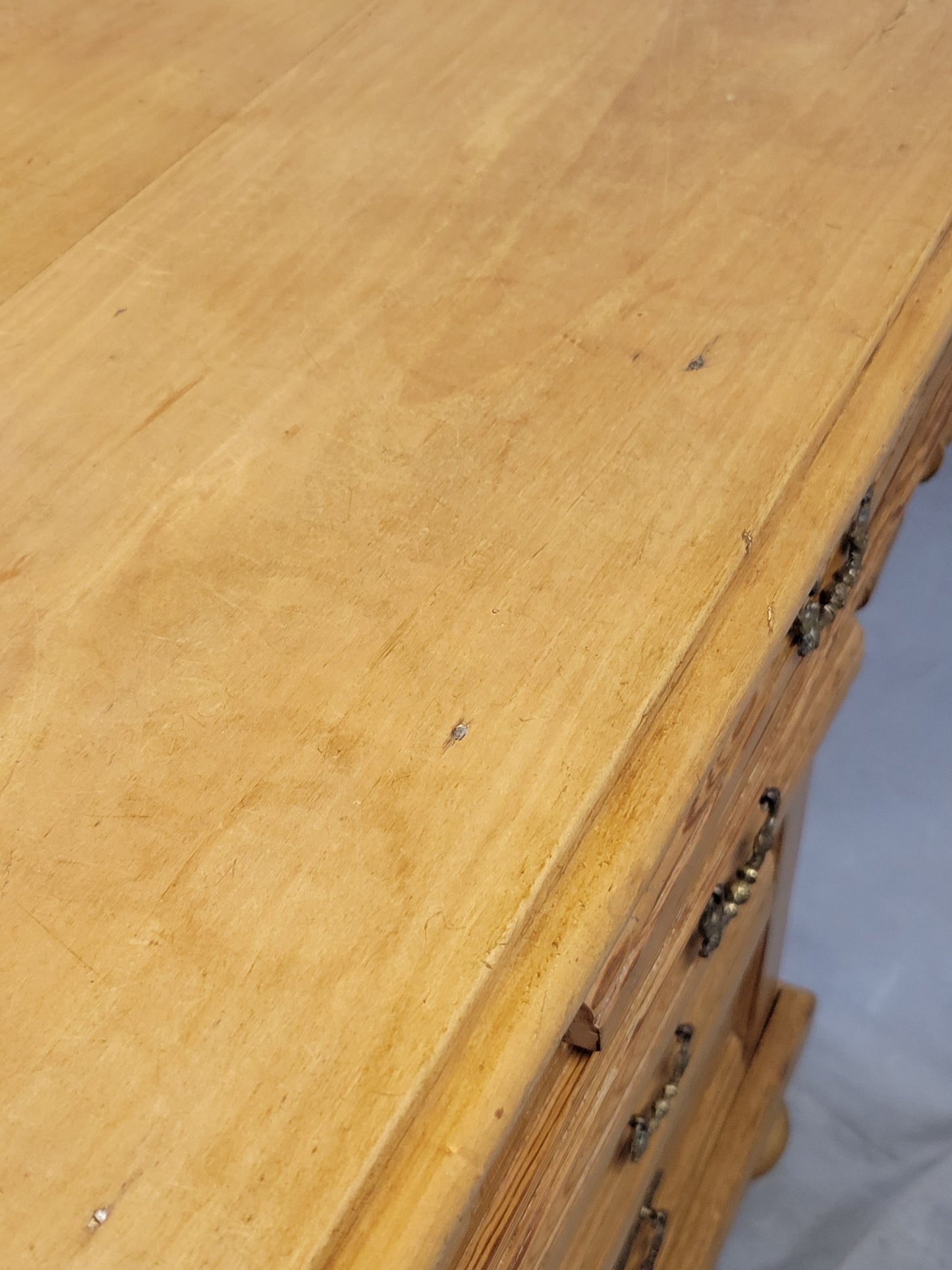 Antique Eastern European or German Pine Chest of Drawers Dresser