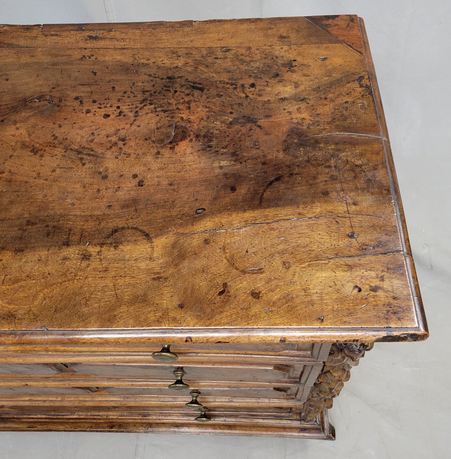 Antique 18th Century Italian (Bergamo, Lombardy) Burl Walnut Chest of Drawers