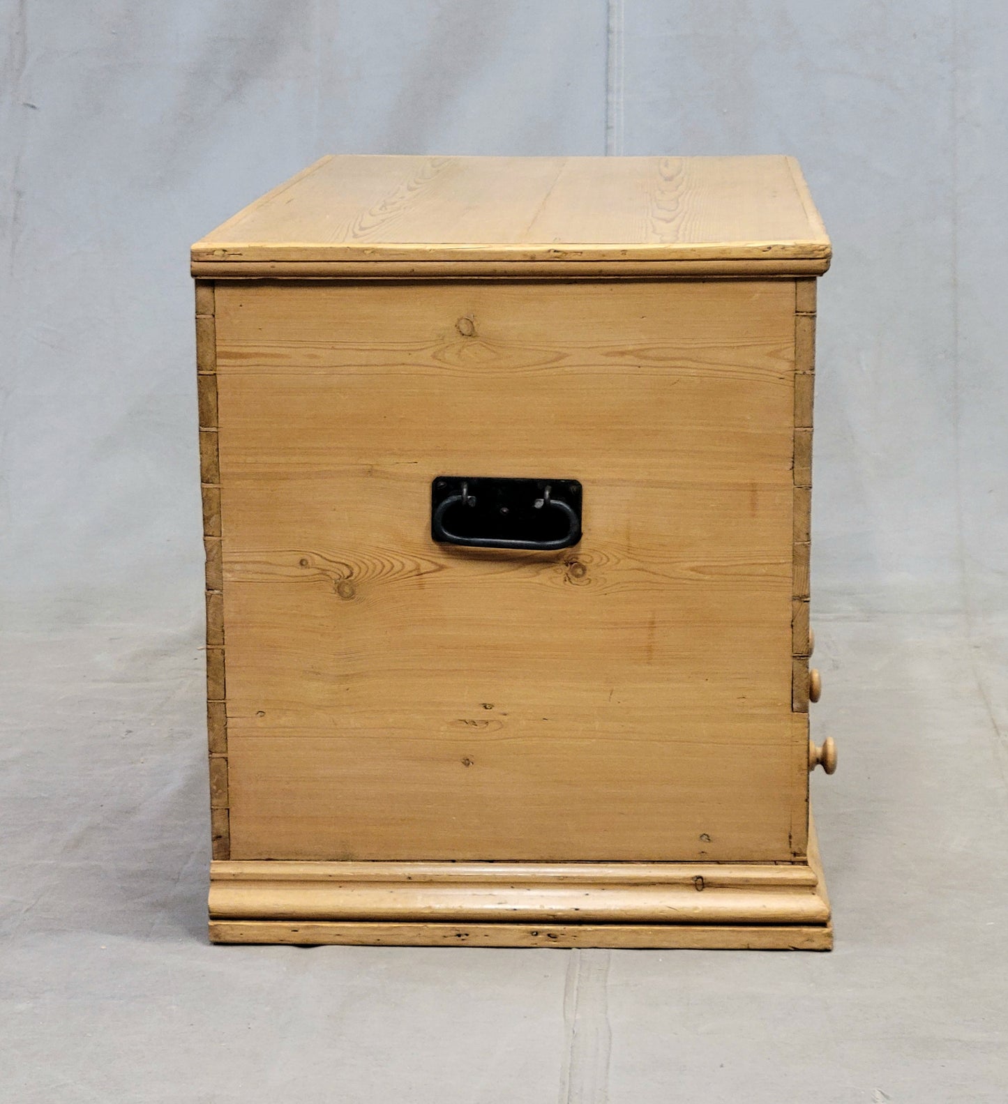 Antique Eastern European Natural Pine Blanket Chest