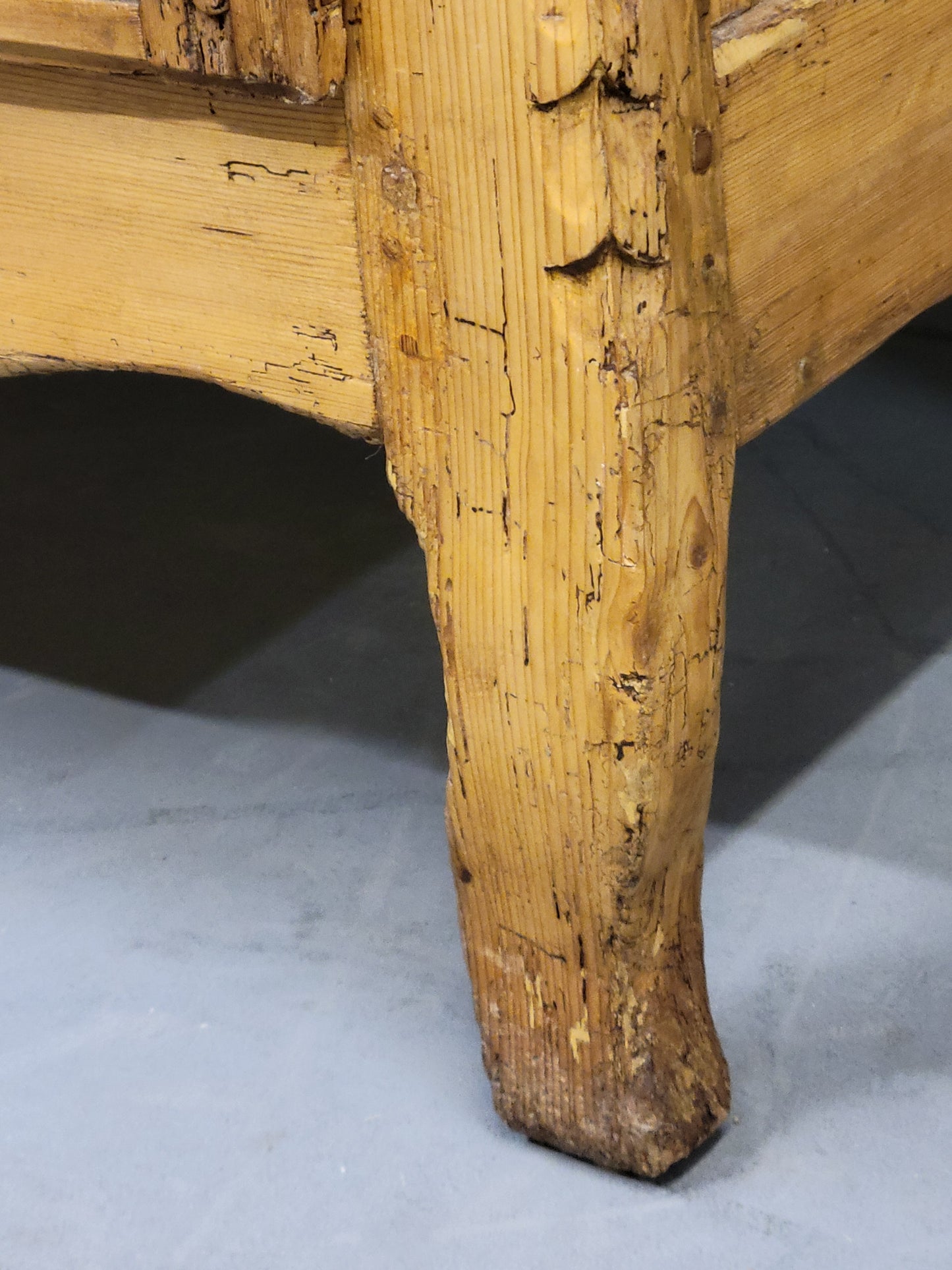 Antique Circa 1870 French Provincial Pine Wedding Armoire