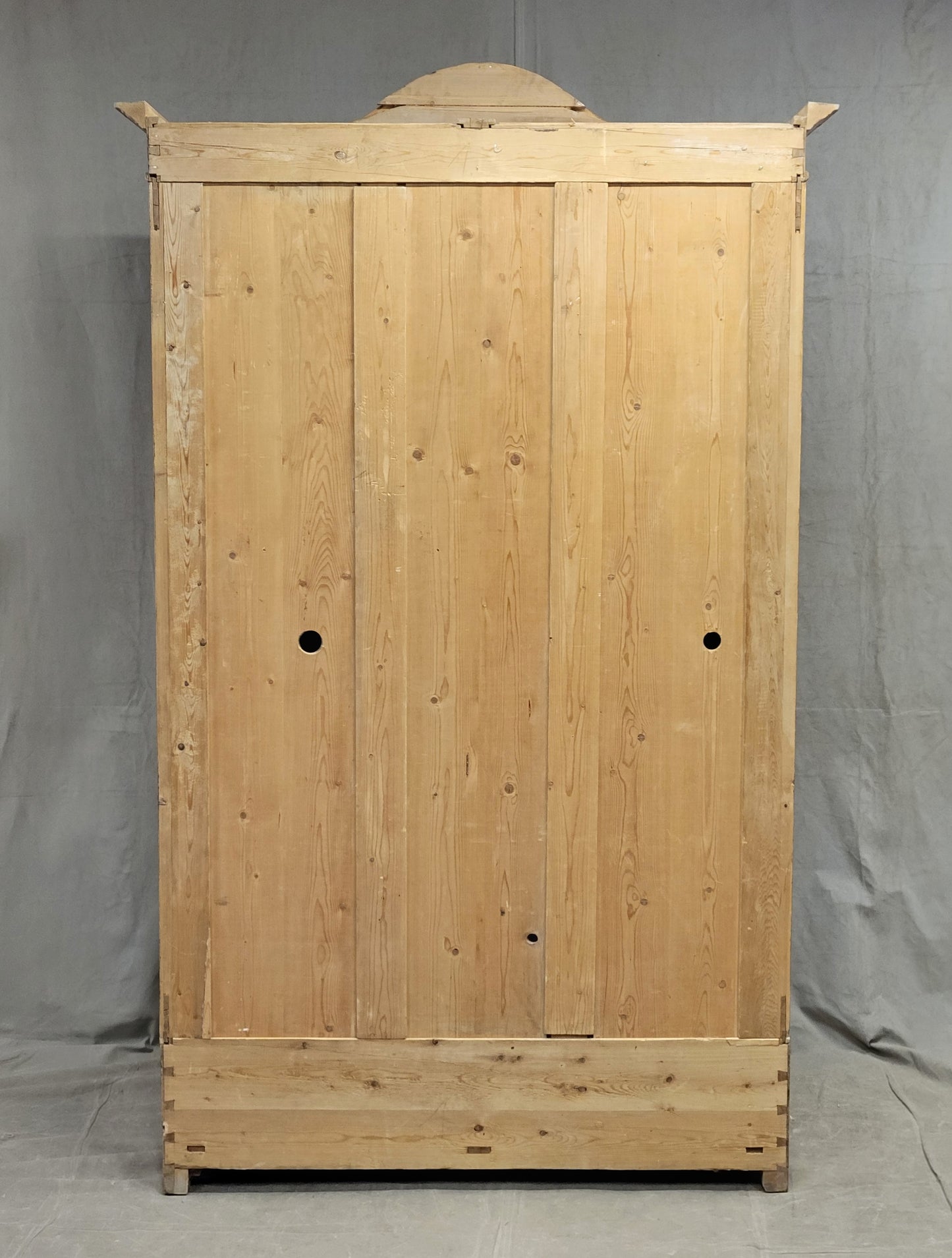 Antique Swedish Pine Armoire With Shelving