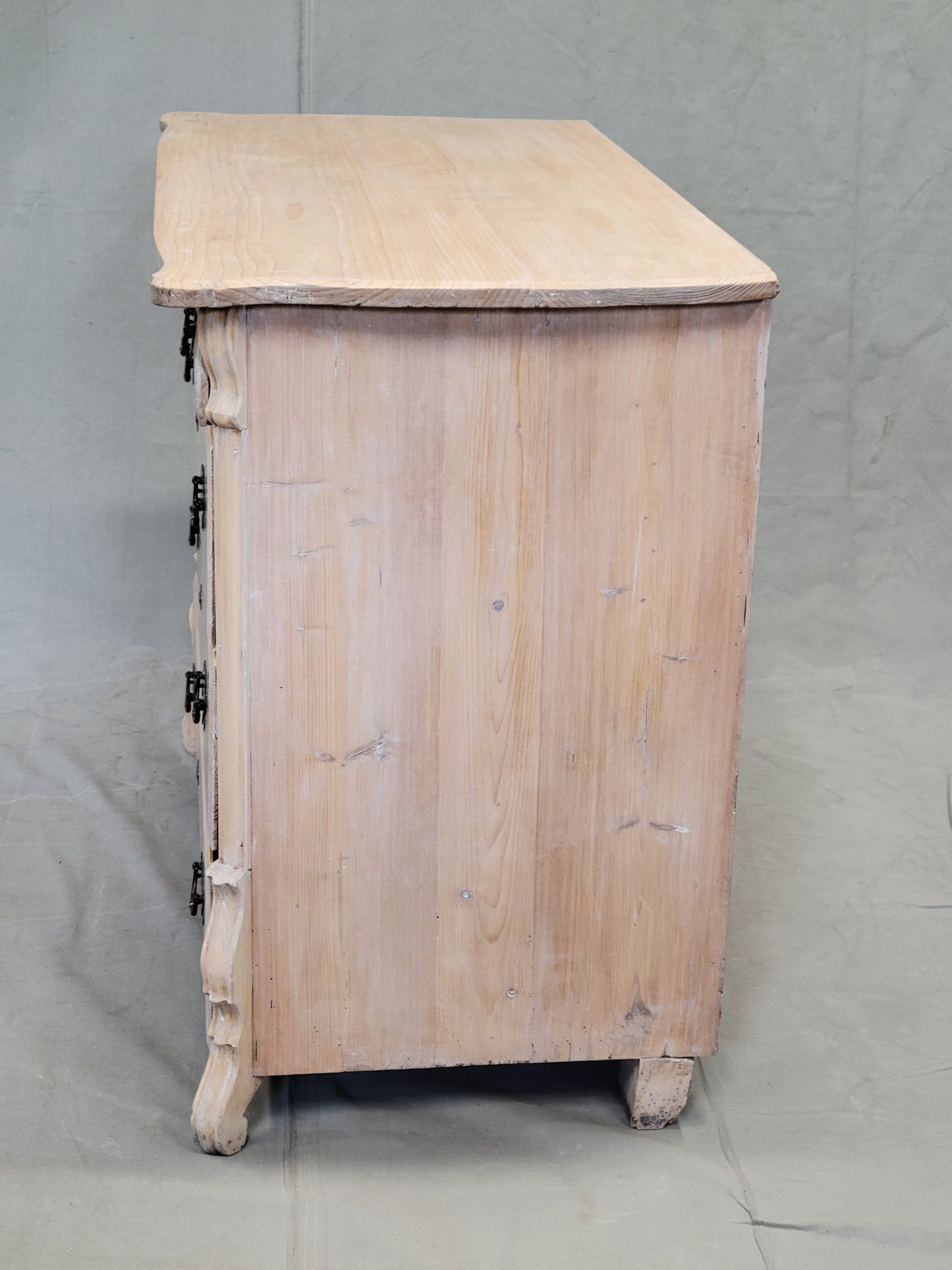 Antique Dutch Whitewashed Pine Dresser Chest of Drawers