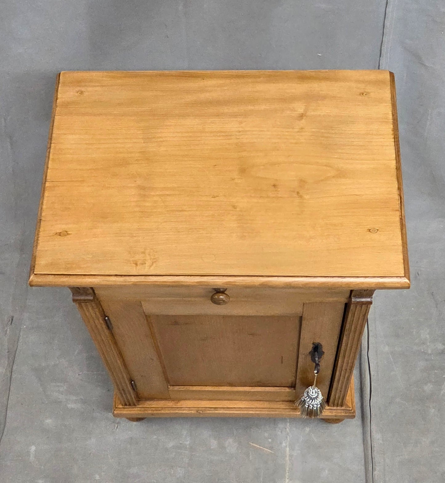 Vintage Eastern European Natural Pine Nighstands - a pair