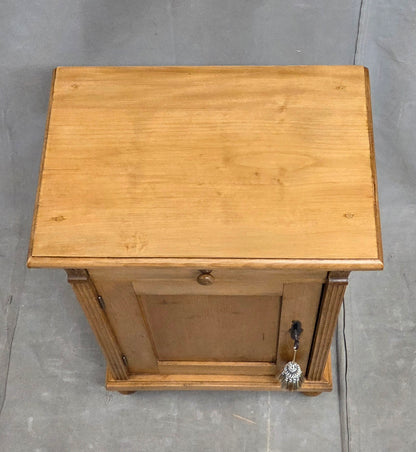 Vintage Eastern European Natural Pine Nighstands - a pair