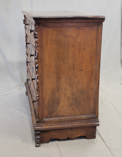 Antique 18th Century Italian (Bergamo, Lombardy) Burl Walnut Chest of Drawers