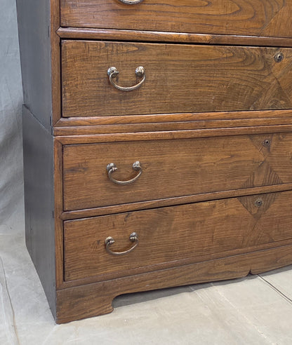 Antique 1920s Japanese Three Piece Elm and Kiri Wood Isho Tansu Chest