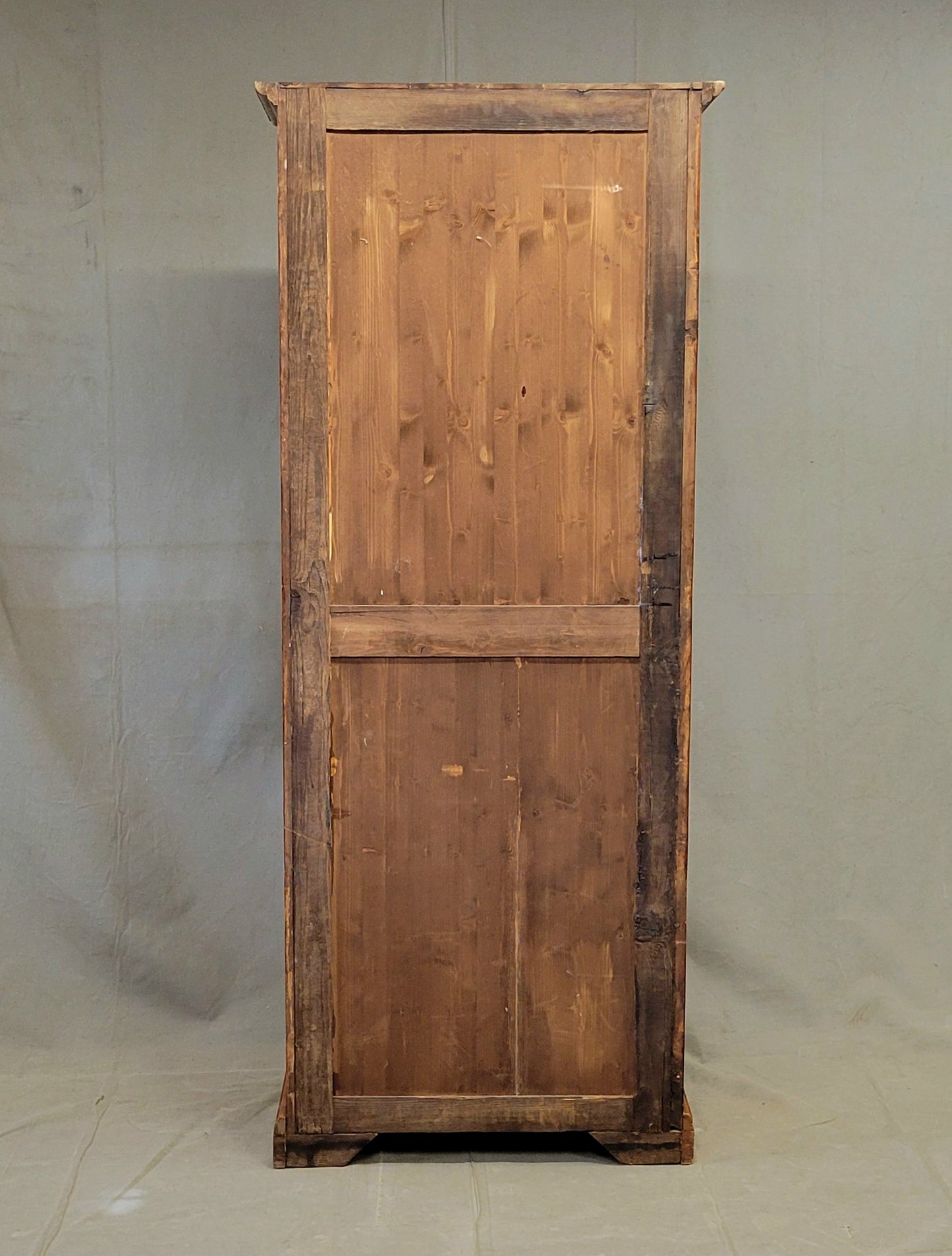 Antique French Rustic Pine and Cherry Wood Cupboard