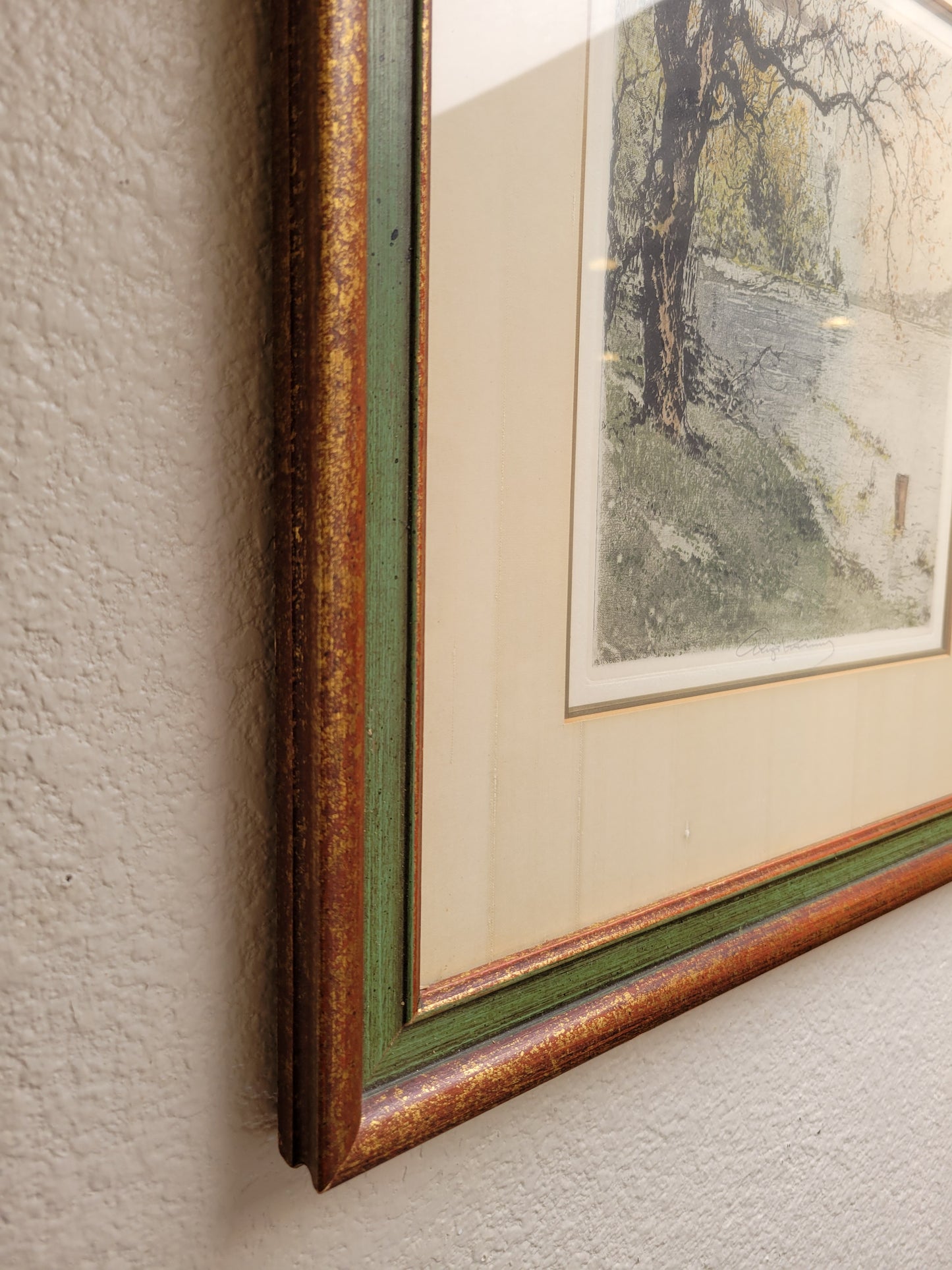 Etching of Persenberg Castle (Austria) by Luigi Kasimir (1881-1962)