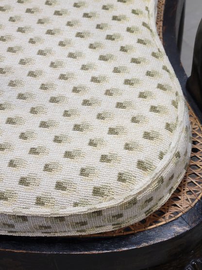 Antique 19th Century English Chinoiserie Lacquer and Cane Chair Back Settee