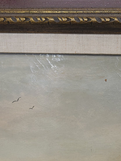 Old Mill Near Hergarmney by M. Thompson 1837, signed, oil on canvas painting