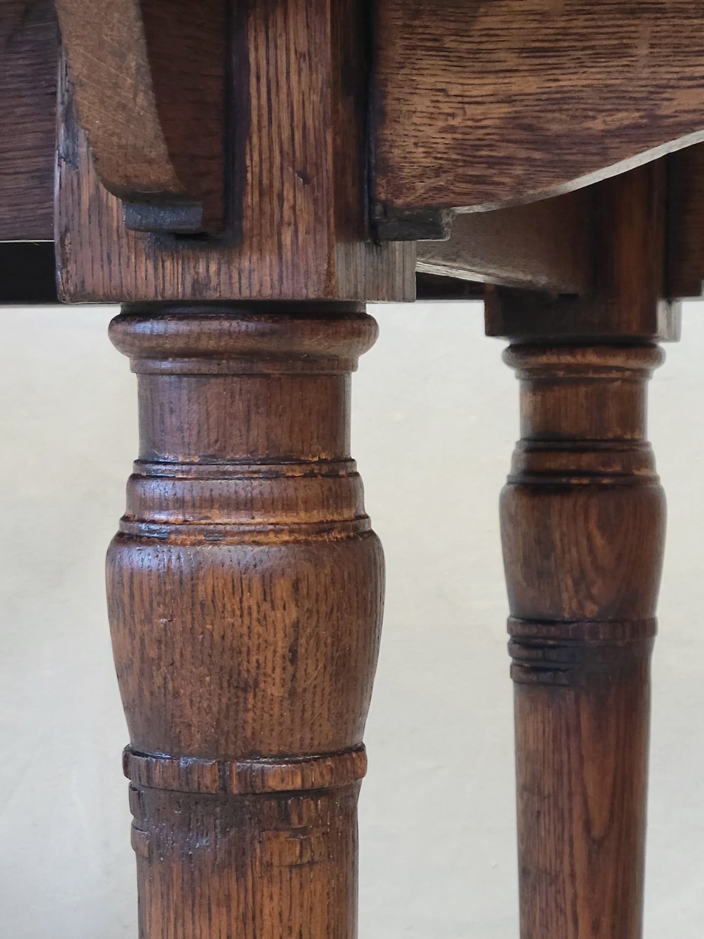 Antique Rustic English Oak Farmhouse Dining Table