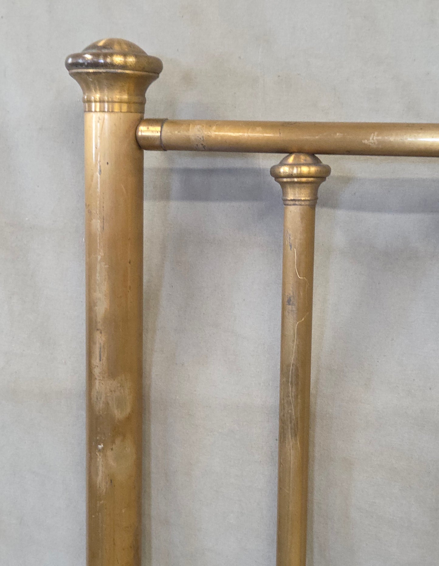 Antique Brass Twin Bed Headboards - A Pair