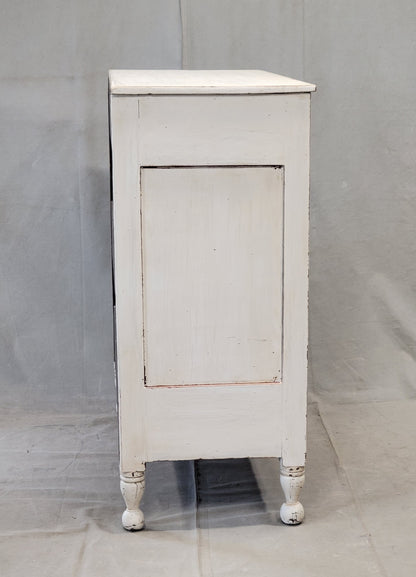 Antique English Painted Dresser Chest of Drawers With Greek Key Motif
