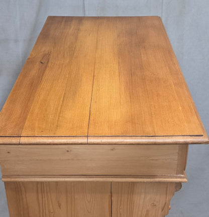 Vintage German Natural Pine Tall Cabinet Cupboard