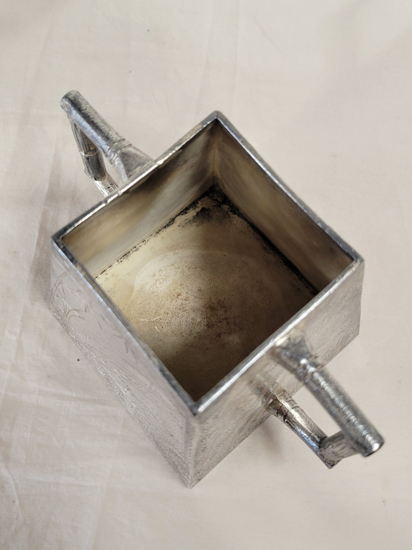 Antique James W. Tufts Boston Engraved Silverplate Aesthetic Movement Tea Set