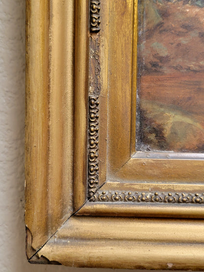 Antique 19th Century French Forest Landscape signed E.S. Buffett, 1862