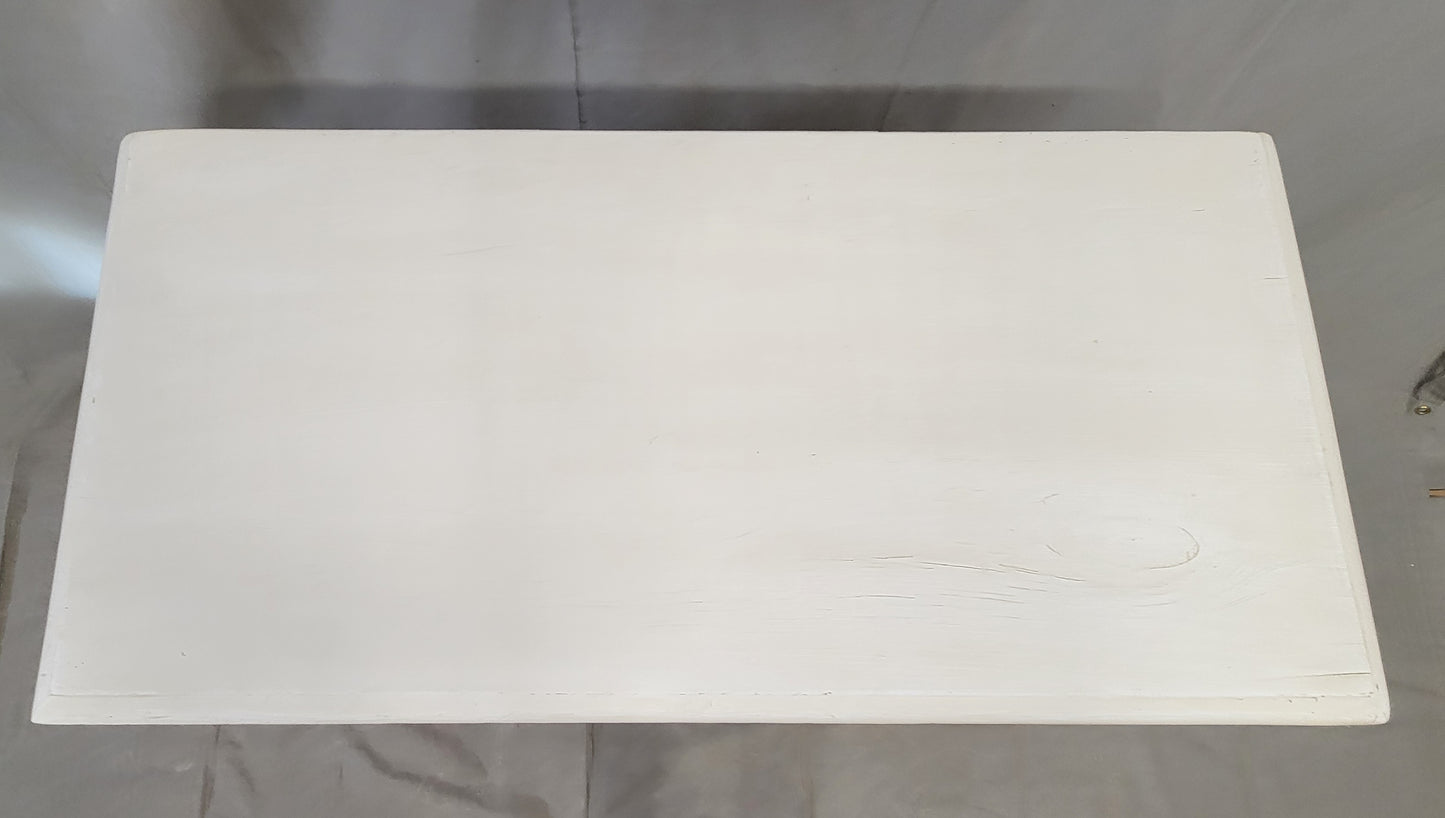 Antique English Pine Painted Dresser Chest of Drawers with Greek Key Motif