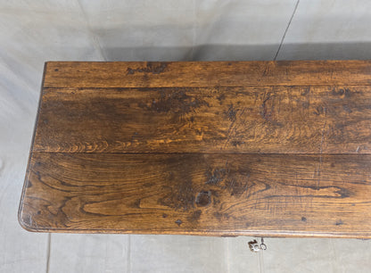 Antique 19th Century French Provincial Oak Buffet with Lined Interior