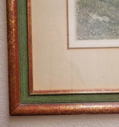 Etching of Persenberg Castle (Austria) by Luigi Kasimir (1881-1962)