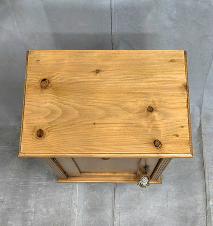 Vintage Eastern European Natural Pine Nighstands - a pair
