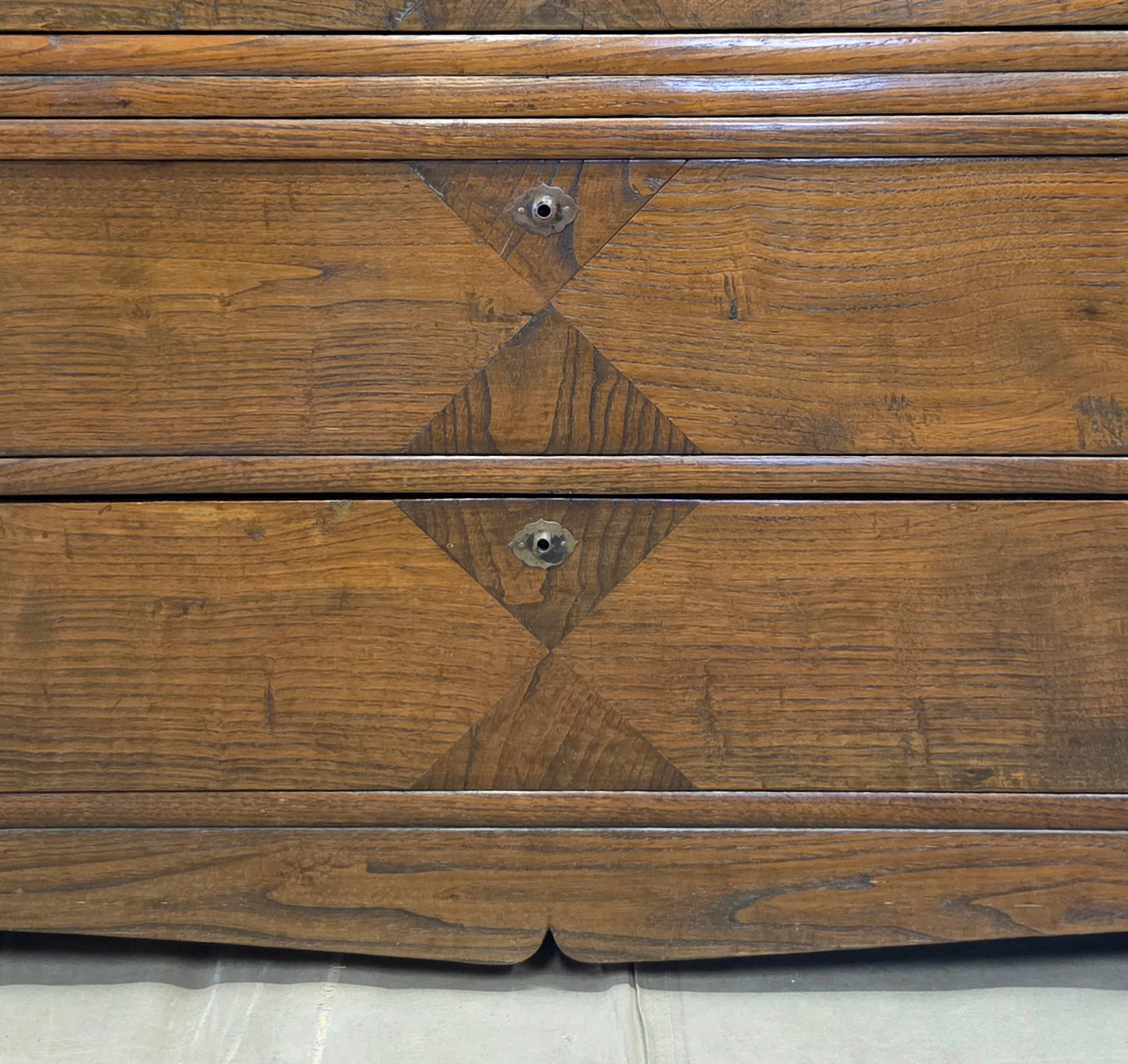 Antique 1920s Japanese Three Piece Elm and Kiri Wood Isho Tansu Chest