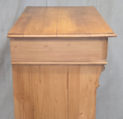 Vintage German Natural Pine Tall Cabinet Cupboard