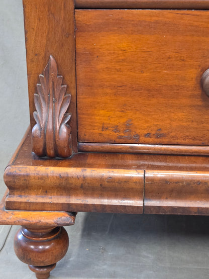 Antique 19th Century Flame Mahogany High Victorian Scotch Chest