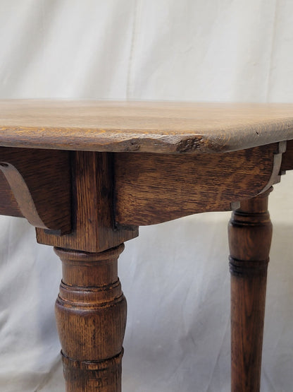 Antique Rustic English Oak Farmhouse Dining Table