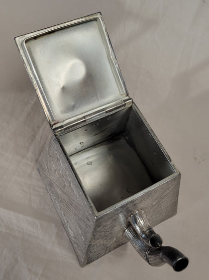 Antique James W. Tufts Boston Engraved Silverplate Aesthetic Movement Tea Set