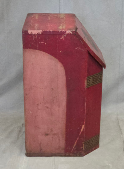 Antique A&P Tea Bin, Wood With Red Paint, Country Style, Circa 1920