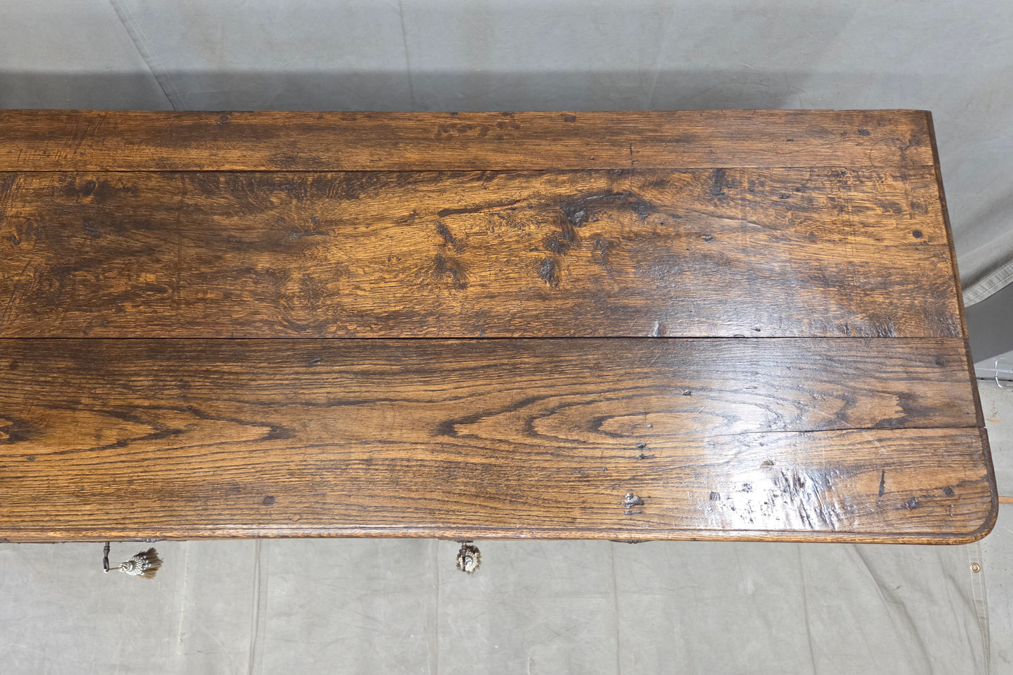 Antique 19th Century French Provincial Oak Buffet with Lined Interior